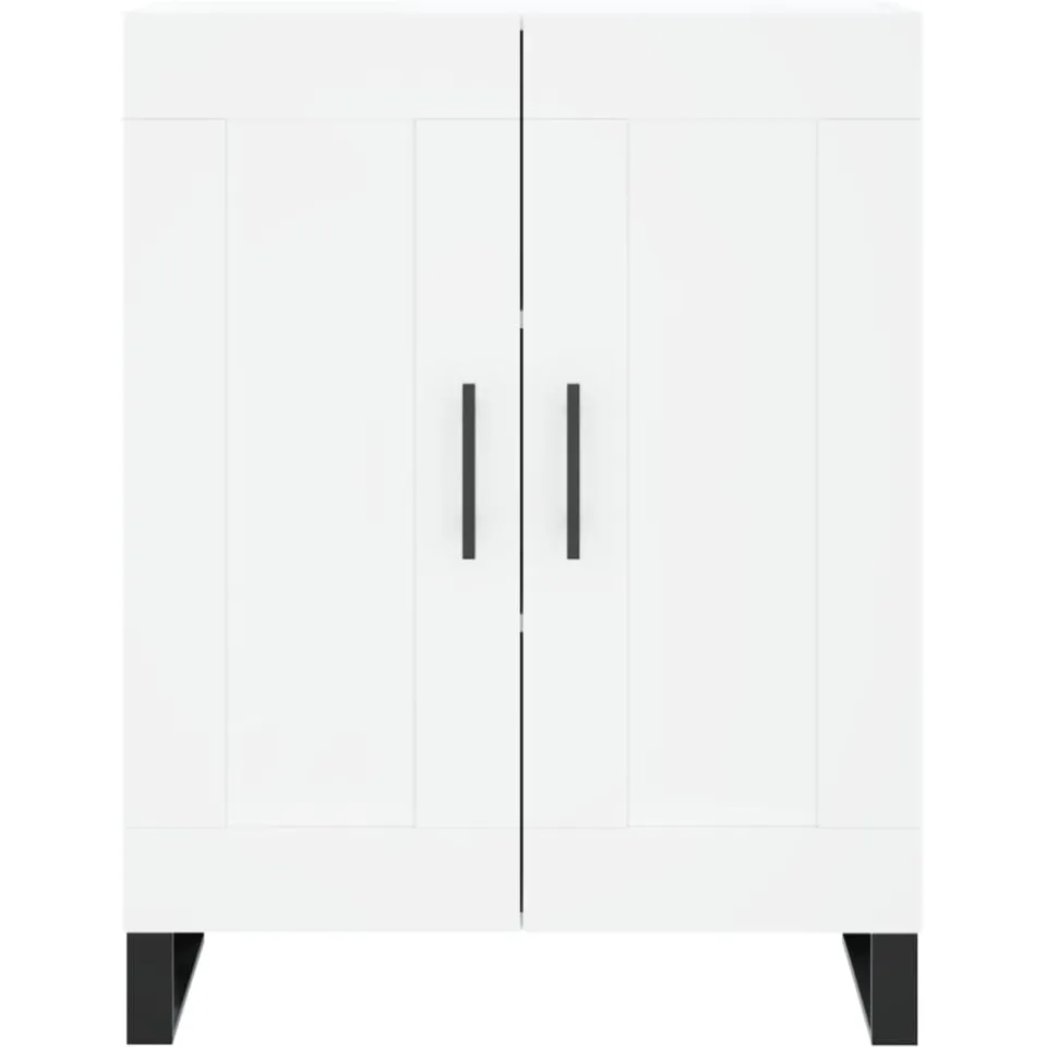 vidaXL Dressoir 69,5x34x90 cm bewerkt hout wit