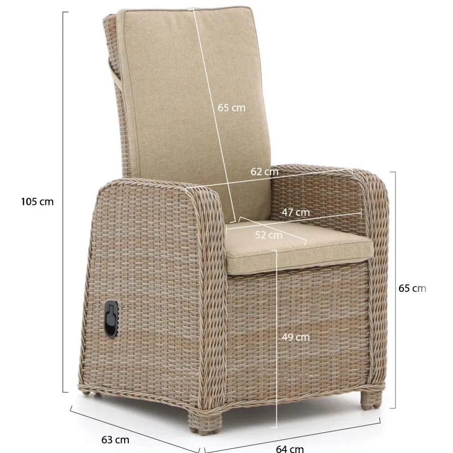 Intenso Furniture Intenso Umbria/ROUGH-X 180cm dining tuinset 5-delig verstelbaar bruin, foto 2