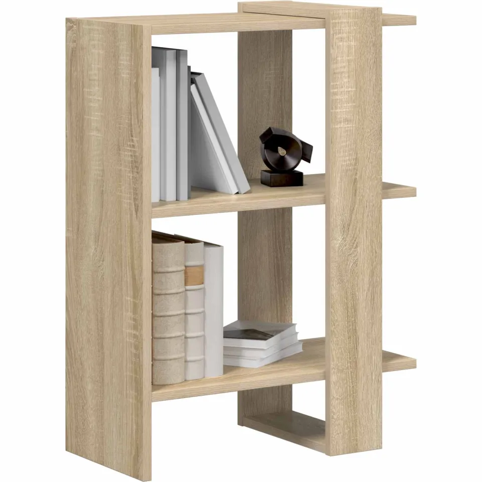 vidaXL Boekenkast 2-laags 52 x 25 x 71,5 cm Bewerkt hout Sonoma Eiken Bruin