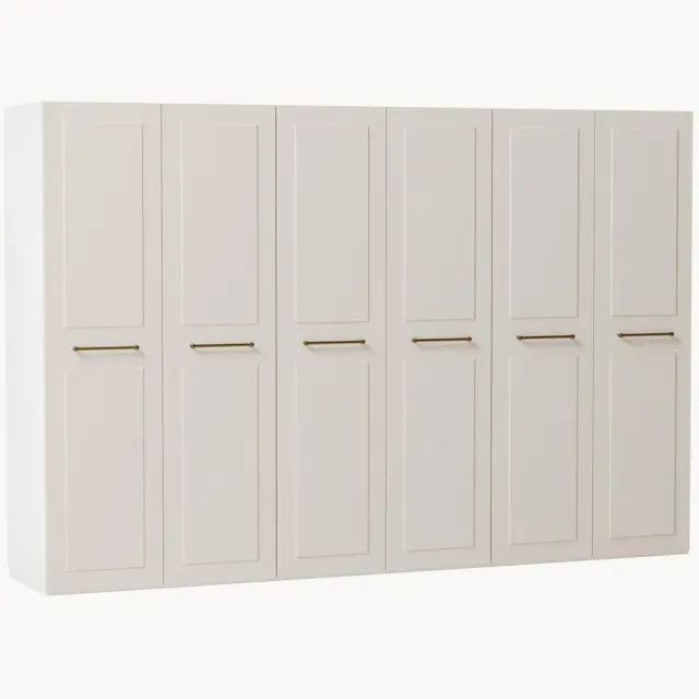 Westwing Collection Modulaire draaideurkast Charlotte, 300 cm breed, in verschillende formaten beige