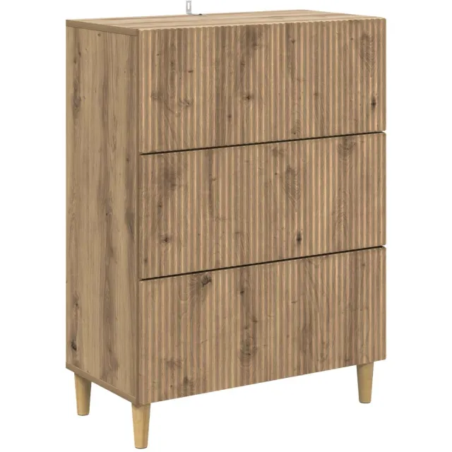 vidaXL Ladekast - 66 - x - 34,5 - x - 90 - cm - Bewerkt - hout - Artisanaal - eiken Artisanaal eiken