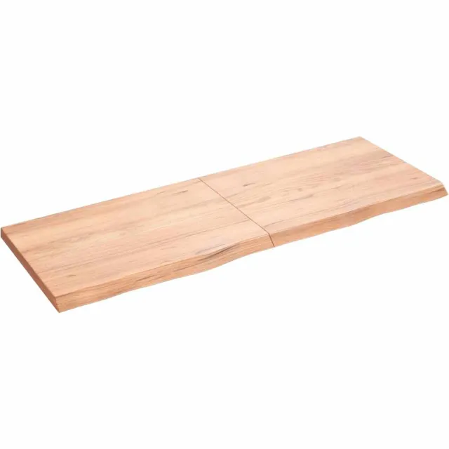 vidaXL Tafelblad 140x50x(2-4)cm behandeld massief eikenhout lichtbruin