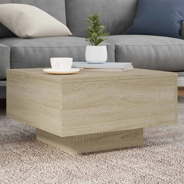 vidaXL Salontafel 55x55x31 cm bewerkt hout sonoma eikenkleurig, foto 2