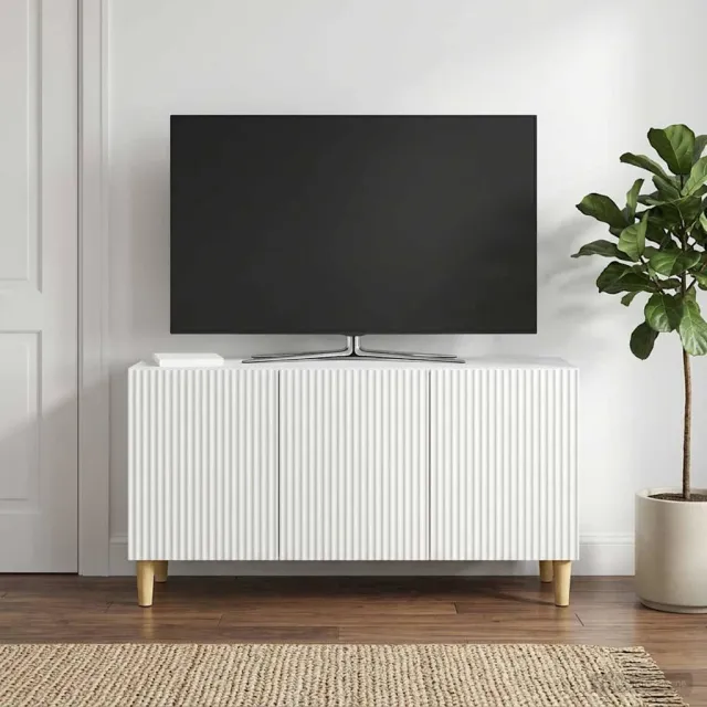 vidaXL TV-kast Wit 99 x 34,5 x 50 cm Bewerkt hout, foto 2