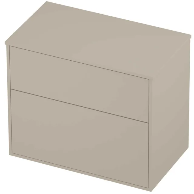 Proline Deck Badmeubelset Voor Grepen Asymmetrisch Kader 80x46x67 cm Soft Linen Beige