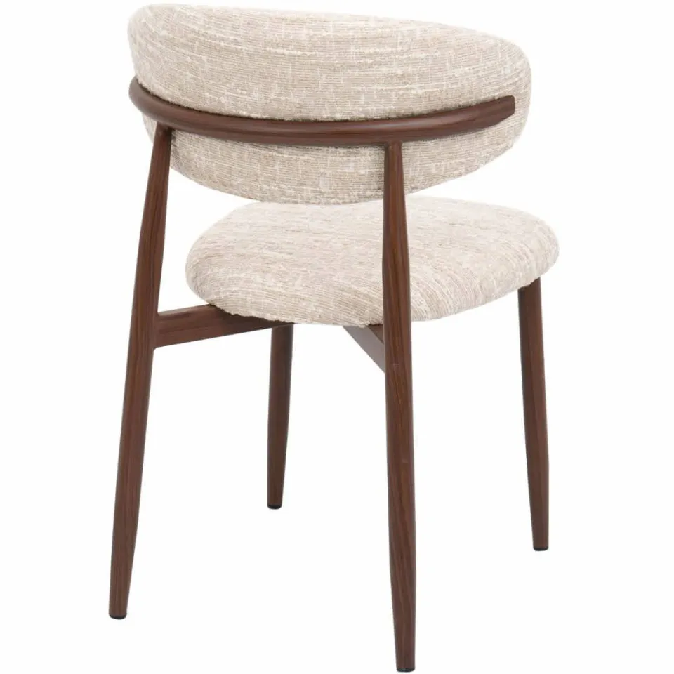 Giga Meubel eetkamerstoel Skara beige walnoot, foto 6