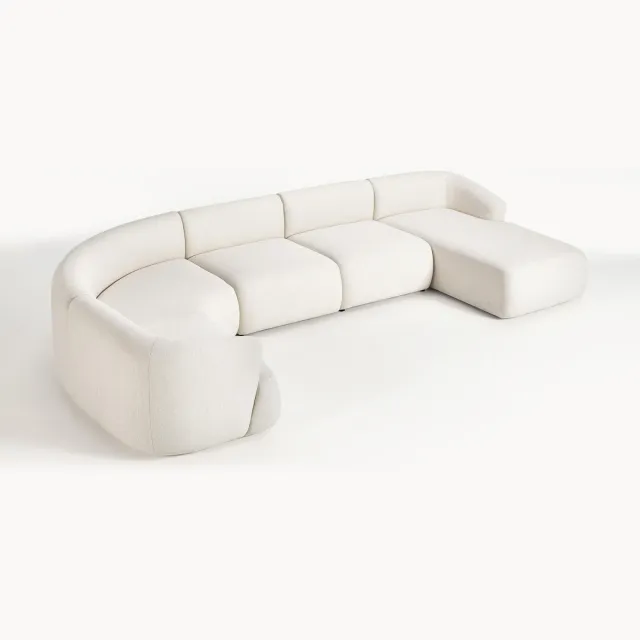 Westwing Collection Modulaire U-bank Sofia Wit