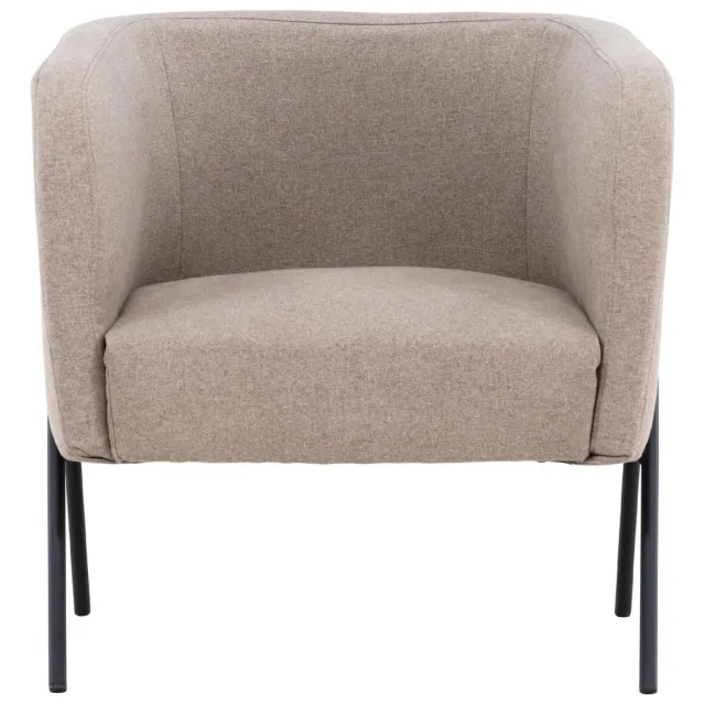 Nest of Nora Stoffen fauteuil met metalen poten - Beige