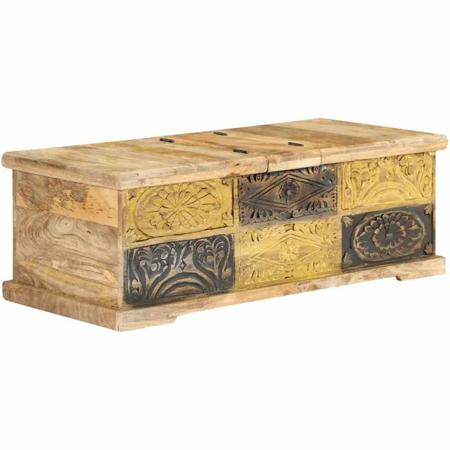 vidaXL Salontafel 100x50x35 cm massief mangohout bruin