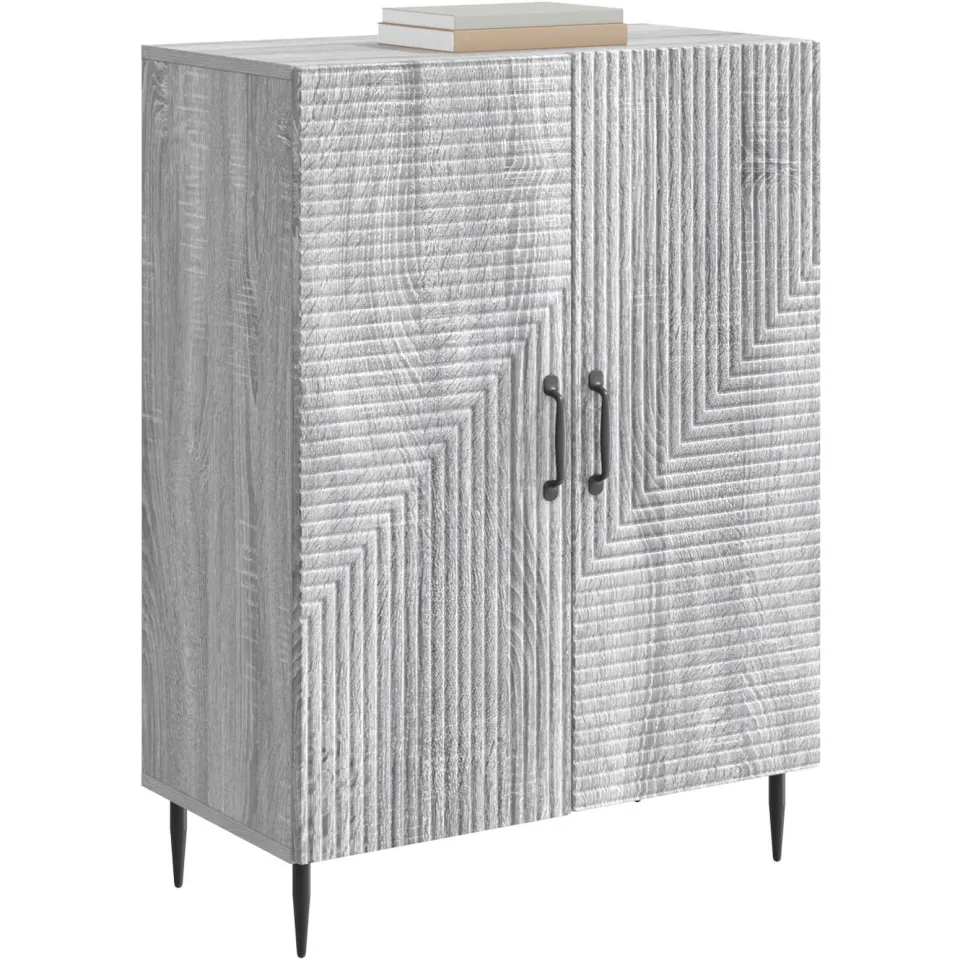 vidaXL Dressoir Grijs sonoma 66 x 34,5 x 89,5 cm Bewerkt hout
