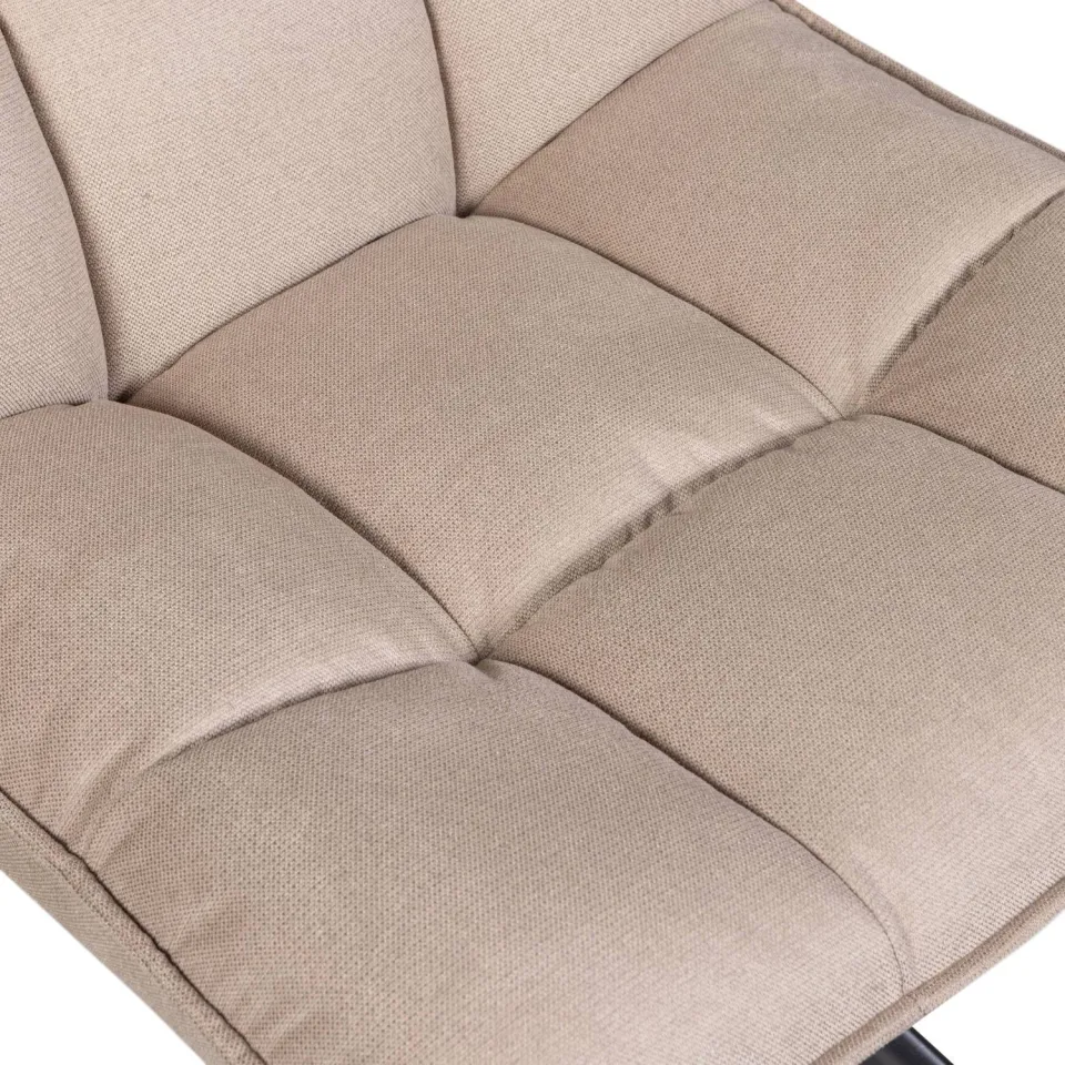 WOOOD Jouke Draaifauteuil - Polyester - Zand - 97x70x85, foto 4