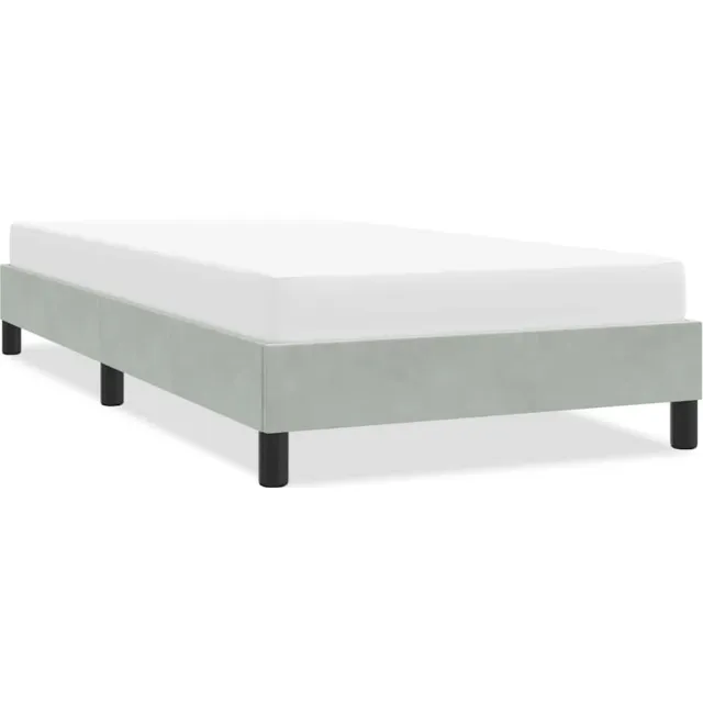 vidaXL Bedframe zonder matras 80x220 cm fluweel lichtgrijs