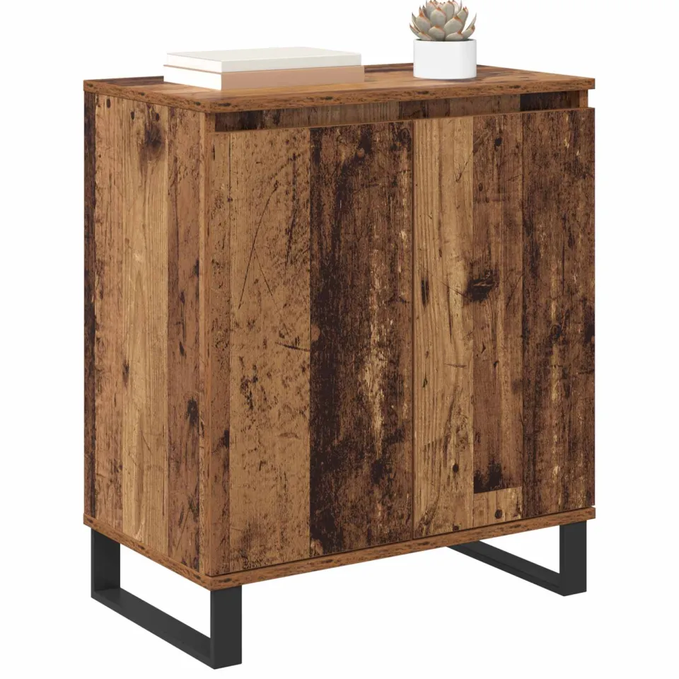 vidaXL Dressoir Oud Hout 60 x 35 x 70 cm Bewerkt hout Bruin