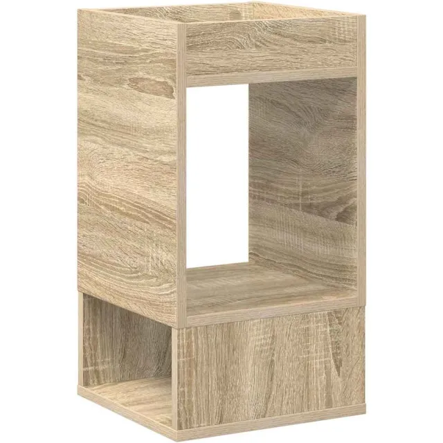 vidaXL Bijzettafel - Sonoma - Eik - 30 - x - 30 - x - 56 - cm - Bewerkt - hout Sonoma eiken