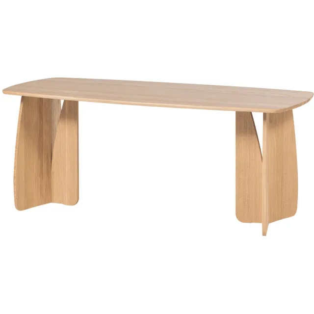 WOOOD Veere Eettafel - Massief Eikenhout - Naturel - 180 x 100 natural