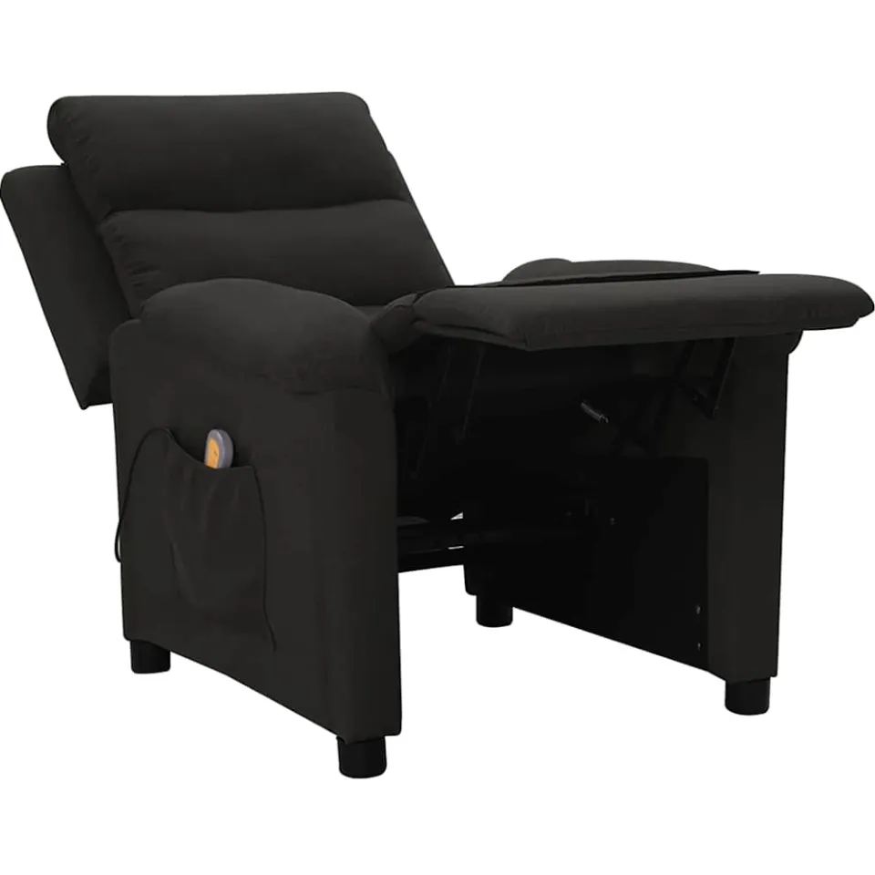vidaXL Massagestoel stof zwart, foto 4