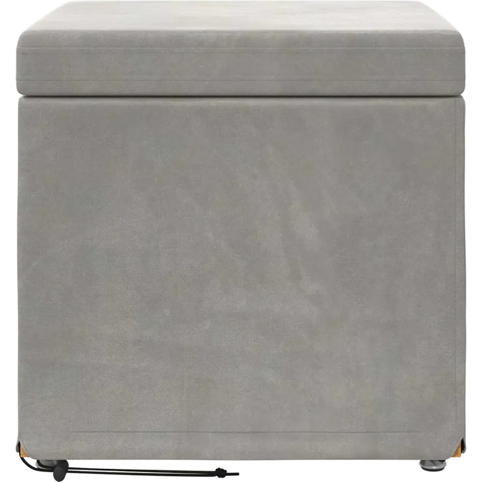 vidaXL Kruk Lichtgrijs 41 x 41 x 40 cm Velvet en Gefabriceerd Hout