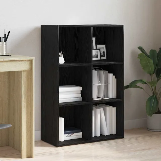 vidaXL Boekenkast Zwart Eiken 66x30x98 cm Engineered Wood, foto 2