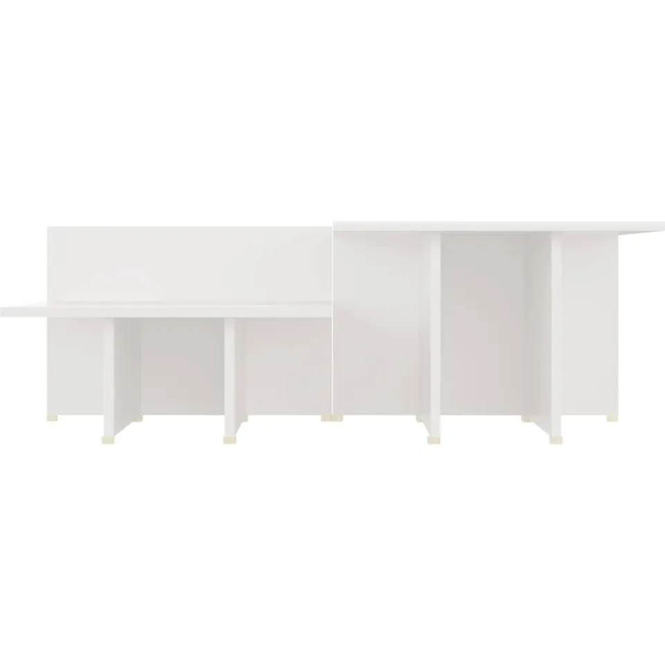 vidaXL Salontafels 2 st 111,5x50x33 cm bewerkt hout wit, foto 4