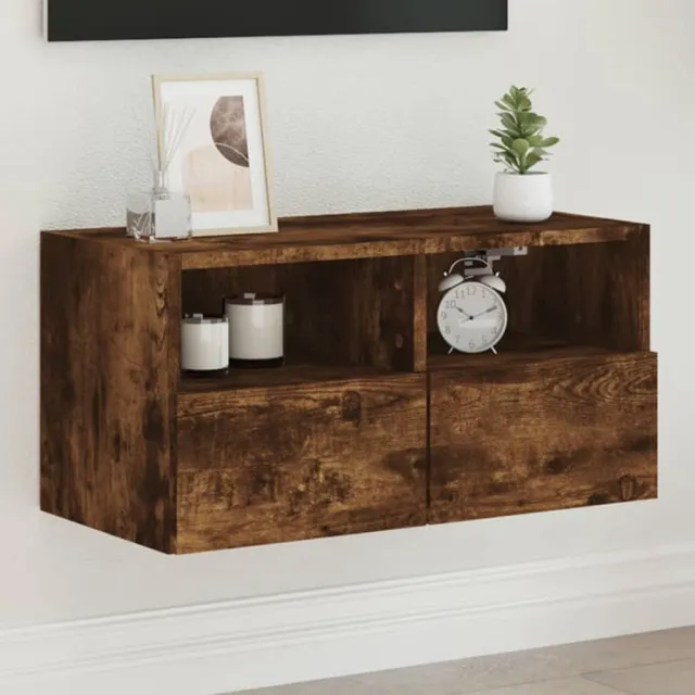 vidaXL Tv-wandmeubel 60x30x30 cm bewerkt hout gerookt eikenkleurig, foto 2