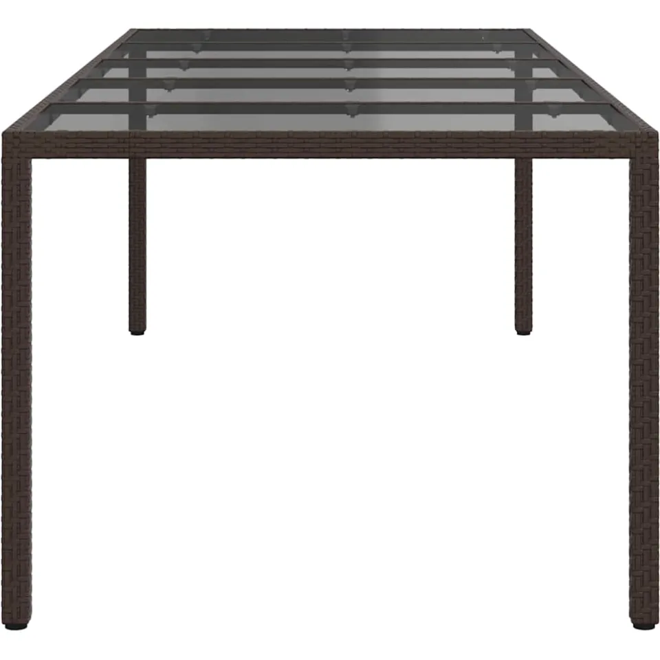 vidaXL Tuinstafel Bruin poly rattan, foto 4