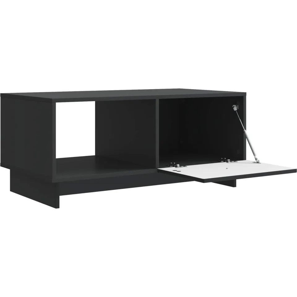 vidaXL Salontafel Zwart 90 x 50 x 40 cm Bewerkt hout, foto 3