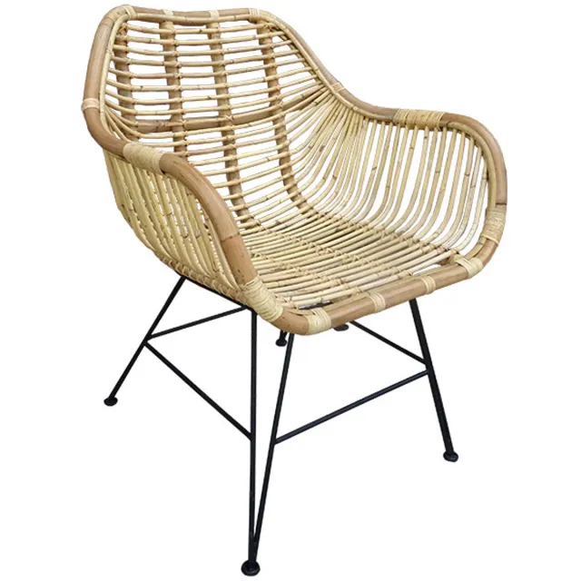 Sweet Living Rotan Kuipstoel Naturel - 69x67xH79 cm