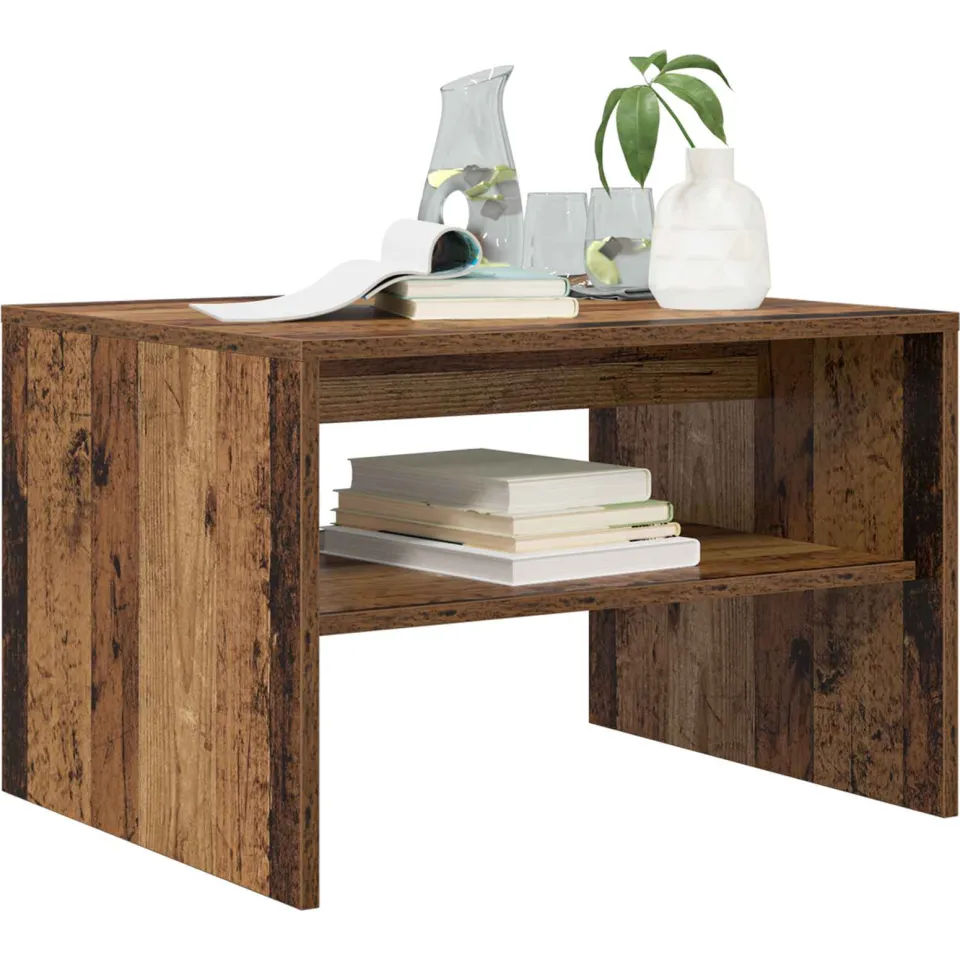 vidaXL Salontafel Oudhout 60 x 50 x 40 cm Bewerkt hout Bruin