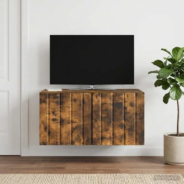vidaXL Wandbeugel TV-kast 59,5 x 41 x 30 cm Gerookt eiken Bewerkt hout Bruin