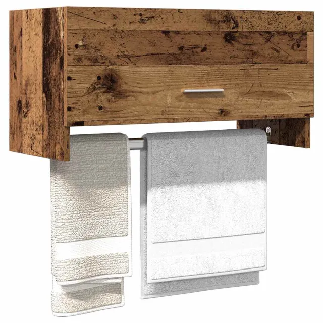 vidaXL Kledingkast 70x32,5x35 cm bewerkt hout oud houtkleurig Bruin