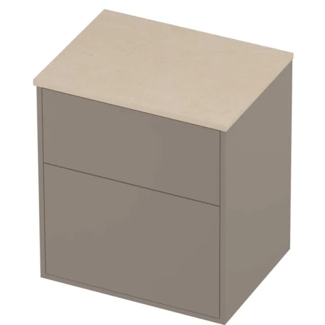 Proline Deck Badmeubelset Hardsteen Voor Grepen Asymmetrisch 60x46x67 cm Sand Stone Clay Beige