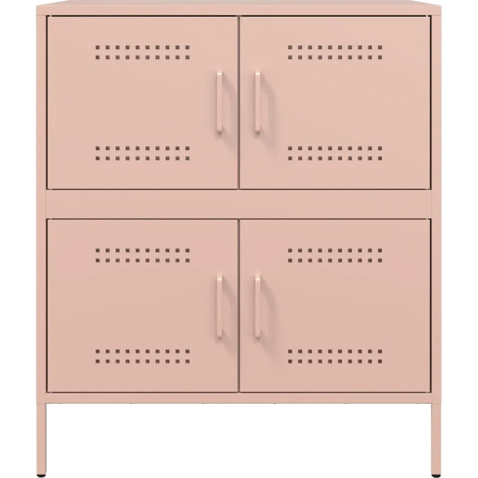 vidaXL Dressoir 68x39x79 cm staal roze, foto 4