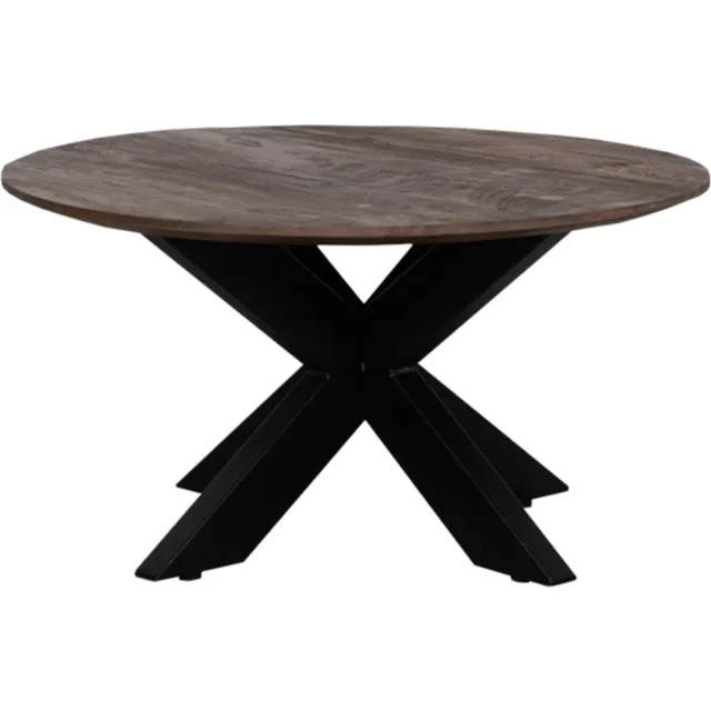 LABEL51 Otis Salontafel - Bruin - Hout - 80 cm - Rond Espresso