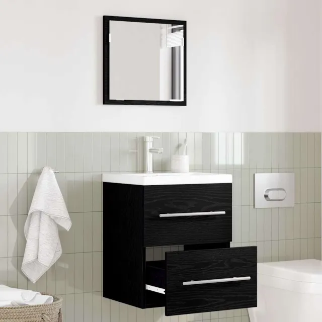 vidaXL Badkamermeubelset met lade met opslag Zwart 41 x 38,5 x 48 cm, foto 2