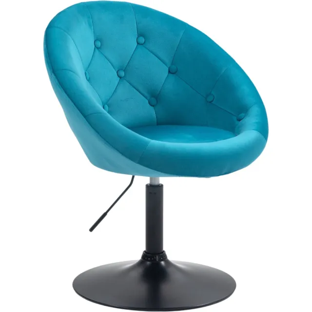SVITA HAVANNA fauteuil lounge clubstoel barkruk draaistoel retro petrol zwart