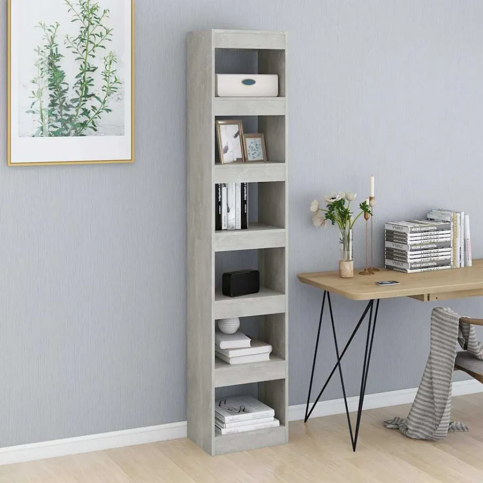 vidaXL Boekenkast/kamerscherm 40x30x198 cm betongrijs grijs, foto 2