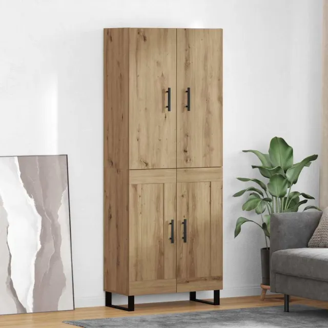 vidaXL Hoge kast 2 st Artisan Eiken 69,5 x 34 x 180 cm