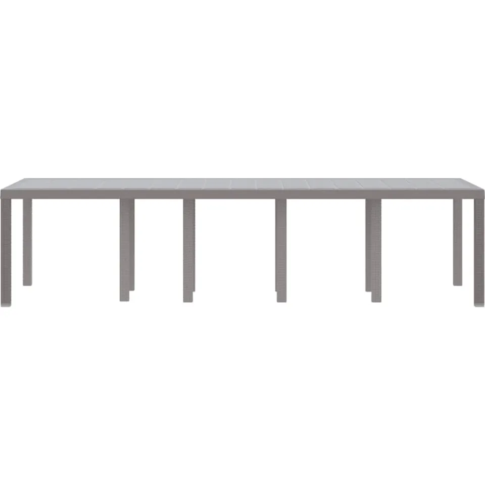vidaXL Tuinstafel Lichtgrijs 300 x 100 x 73 cm poly rattan