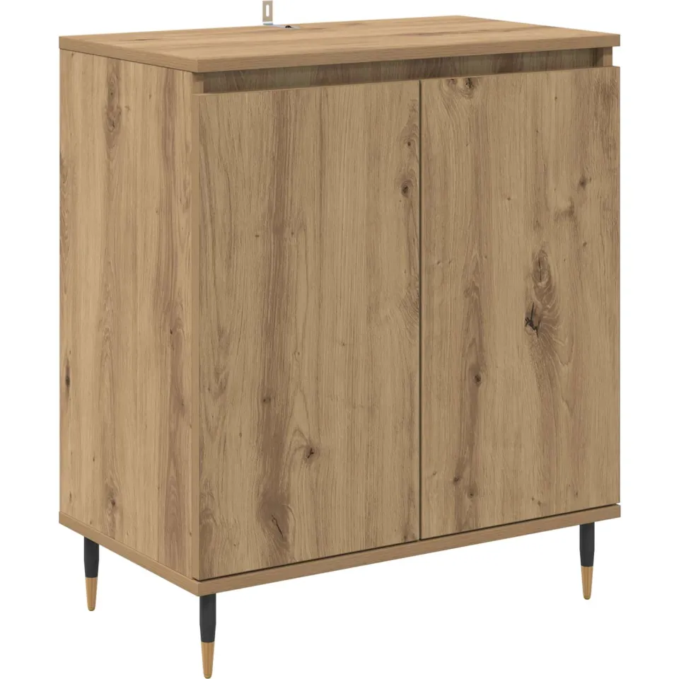 vidaXL Dressoir Artisan Eiken 60 x 35 x 70 cm Bewerkt hout, foto 3