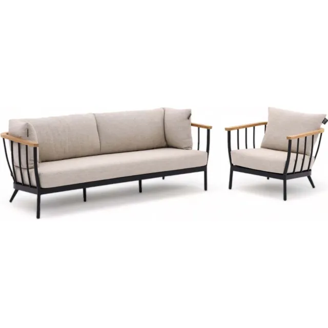Apple Bee Condor Loungeset Nr. 11 Premium | 3-delig | Black Naturel