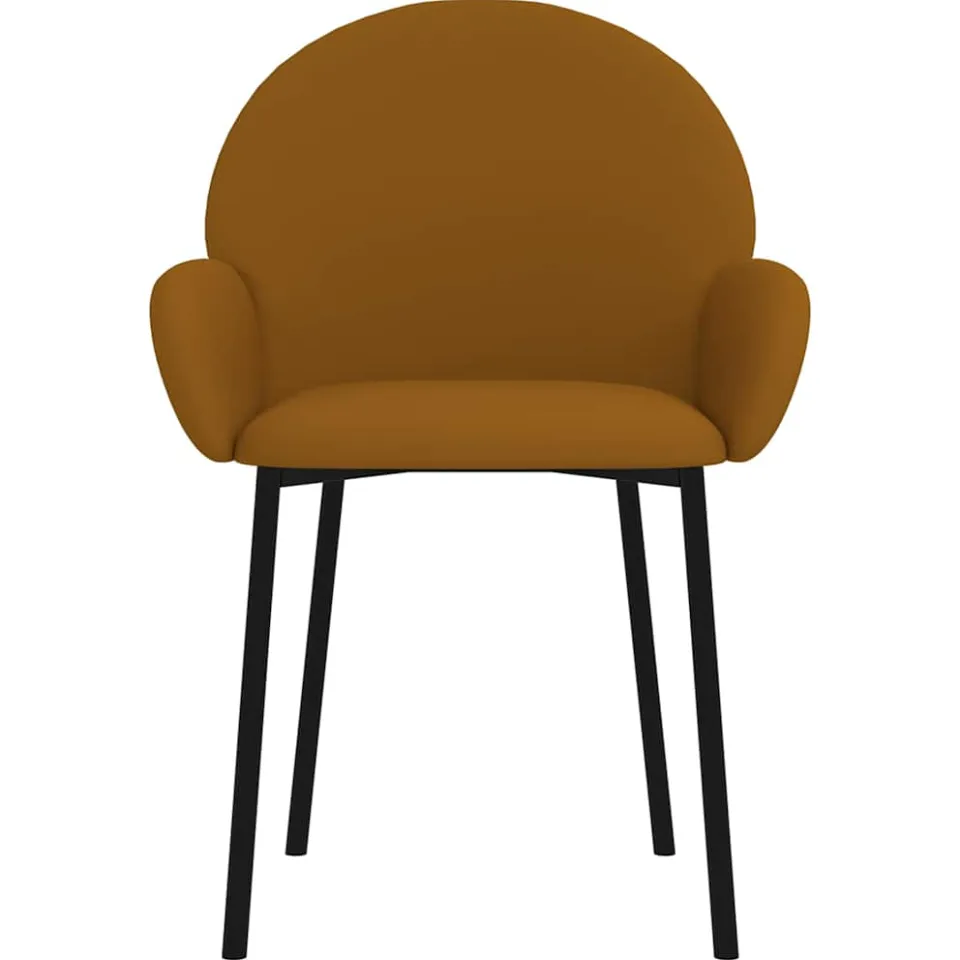 vidaXL Eetkamerstoelen 2 st fluweel bruin, foto 4