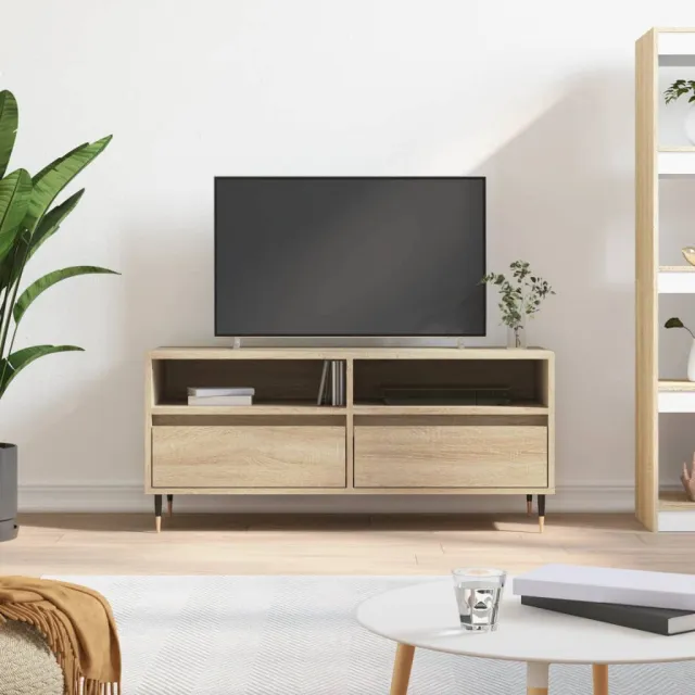 vidaXL Tv-meubel 100x34,5x44,5 cm bewerkt hout sonoma eikenkleurig, foto 2