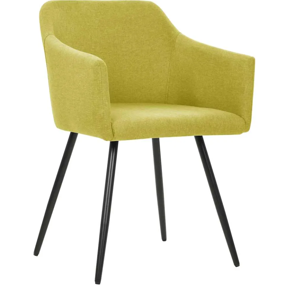 vidaXL Eetkamerstoelen 2 st stof groen, foto 2