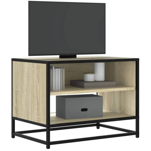vidaXL Tv-meubel 61x40x46 cm bewerkt hout metaal sonoma eikenkleurig, foto 2