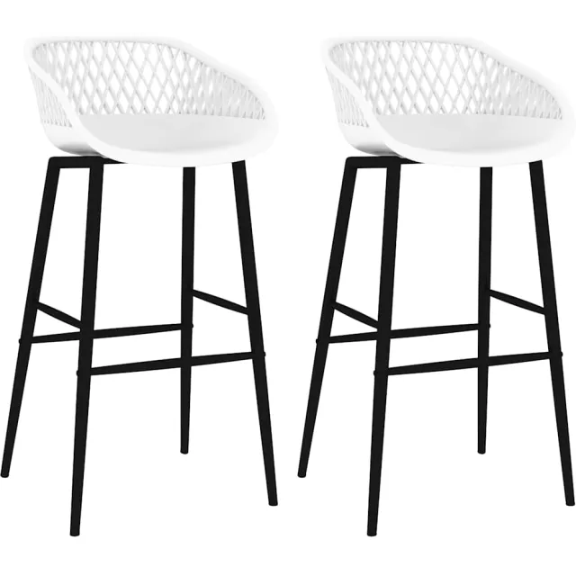 vidaXL Barstoelen 2 st wit