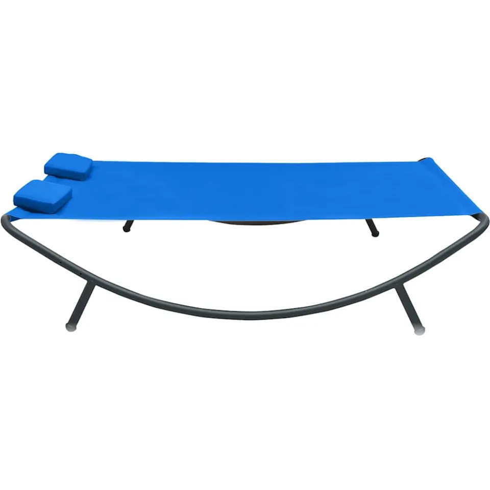 vidaXL Loungebed stof blauw, foto 4