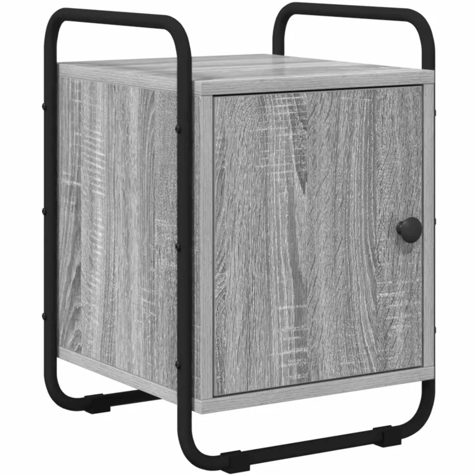 vidaXL Nachtkastje Grijs Sonoma 35 x 36.5 x 50 cm Bewerkt hout, foto 3