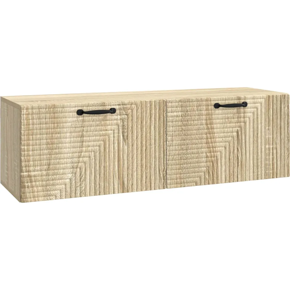 vidaXL Wandbeugel TV-kast Sonoma Eiken 98 x 31 x 30 cm Bewerkt hout Bruin