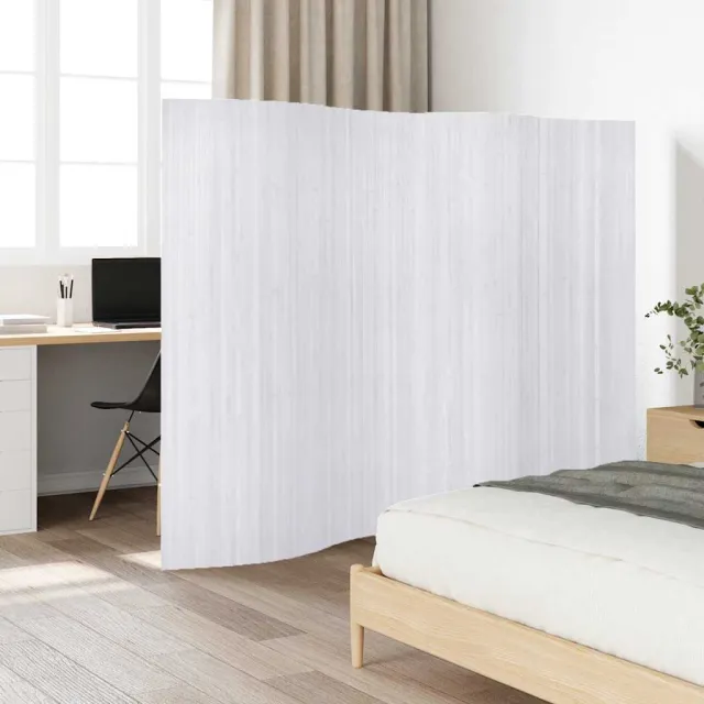 vidaXL Kamerscherm breedte 250 cm hoogte 165 cm bamboe wit, foto 2