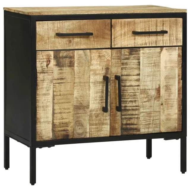 vidaXL Dressoir met lade 70 x 35 x 70 cm Massief mangohout Bruin